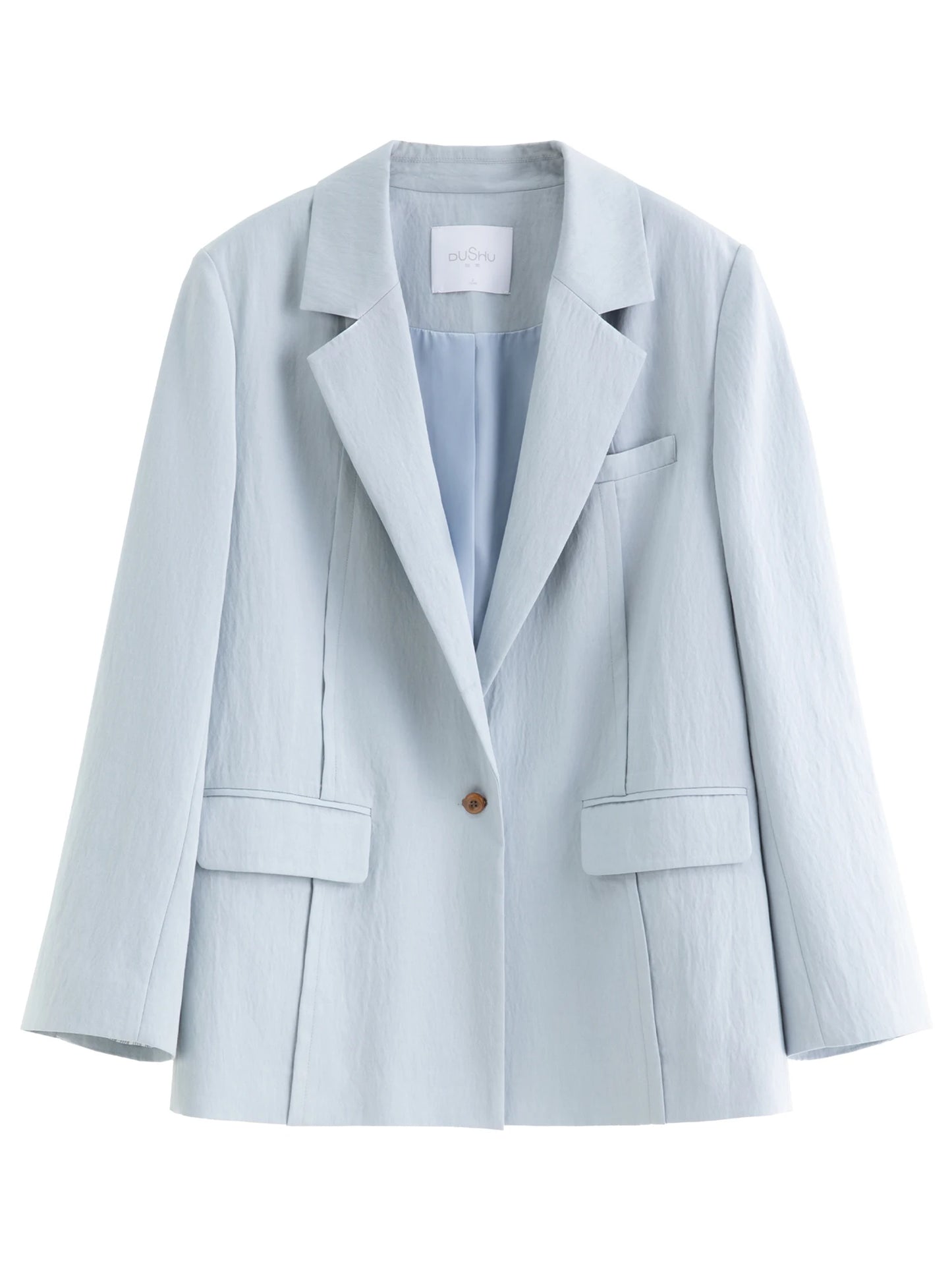 One-Button Suit Jacket - Tailored Short Blazer