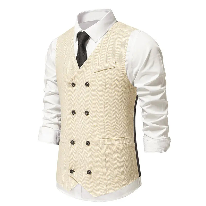 Men Double Breasted Waistcoat