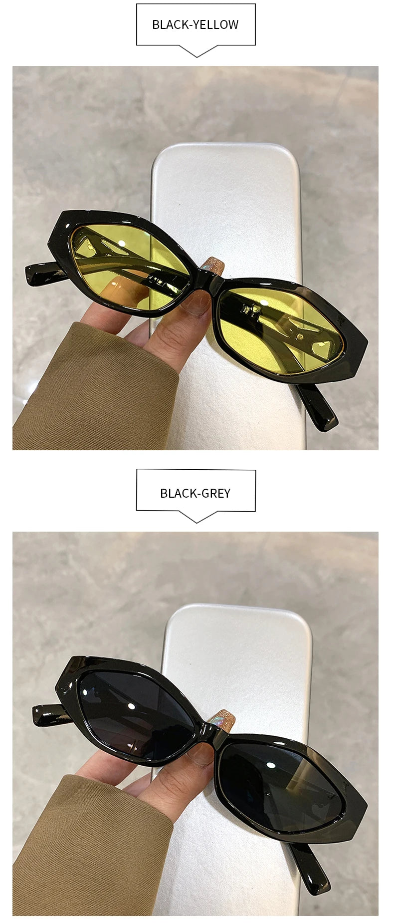Unisex Small Oval Frame Sunglasses UV400