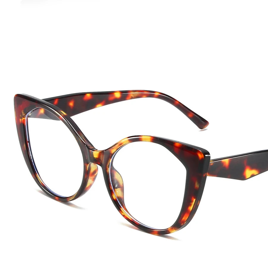 Cat Eye Blue Light Blocking Glasses - Large Frame Fashion Eyewear for Women & Men