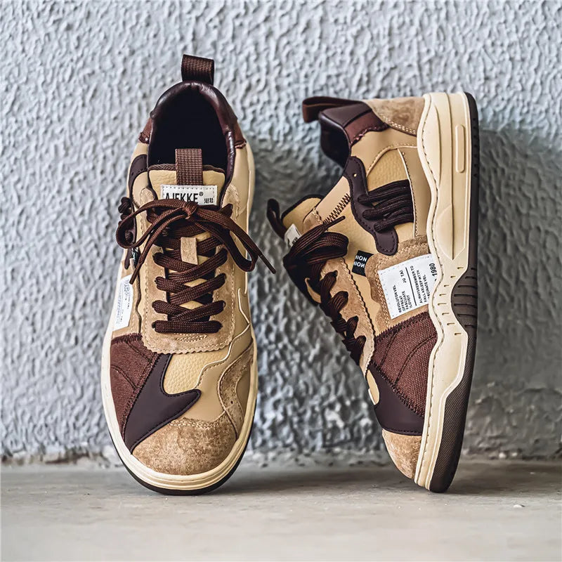 Men's Casual Platform Lace Up Comfortable  Sneakers