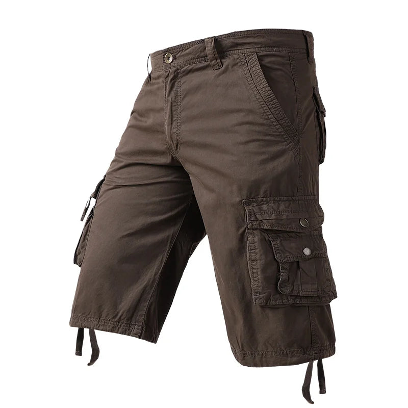 Men's Summer Cargo Cotton Multi Pocket Causal Shorts