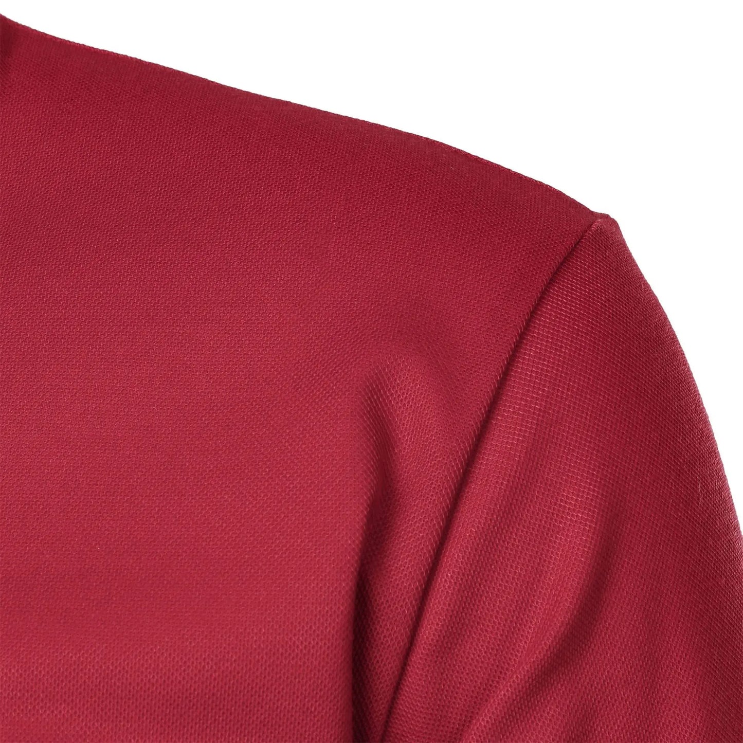 Men's Summer Short Sleeve Stand Collar Smart Casual Slim Fit Lightweight T-Shirt