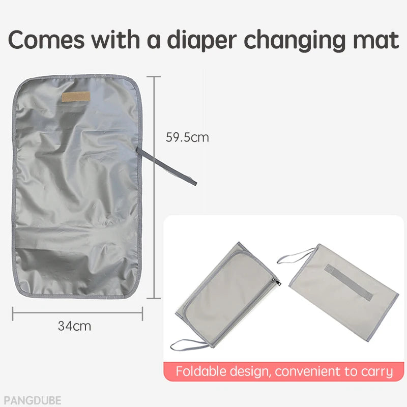 Parent Backpack with Changing Mat & Stroller Hooks - Complete Baby Bag Set
