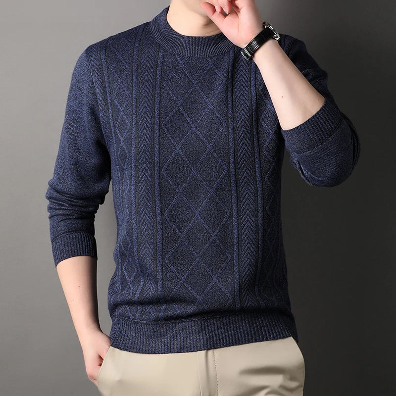 Men's Fleece Knit Pullover Sweater