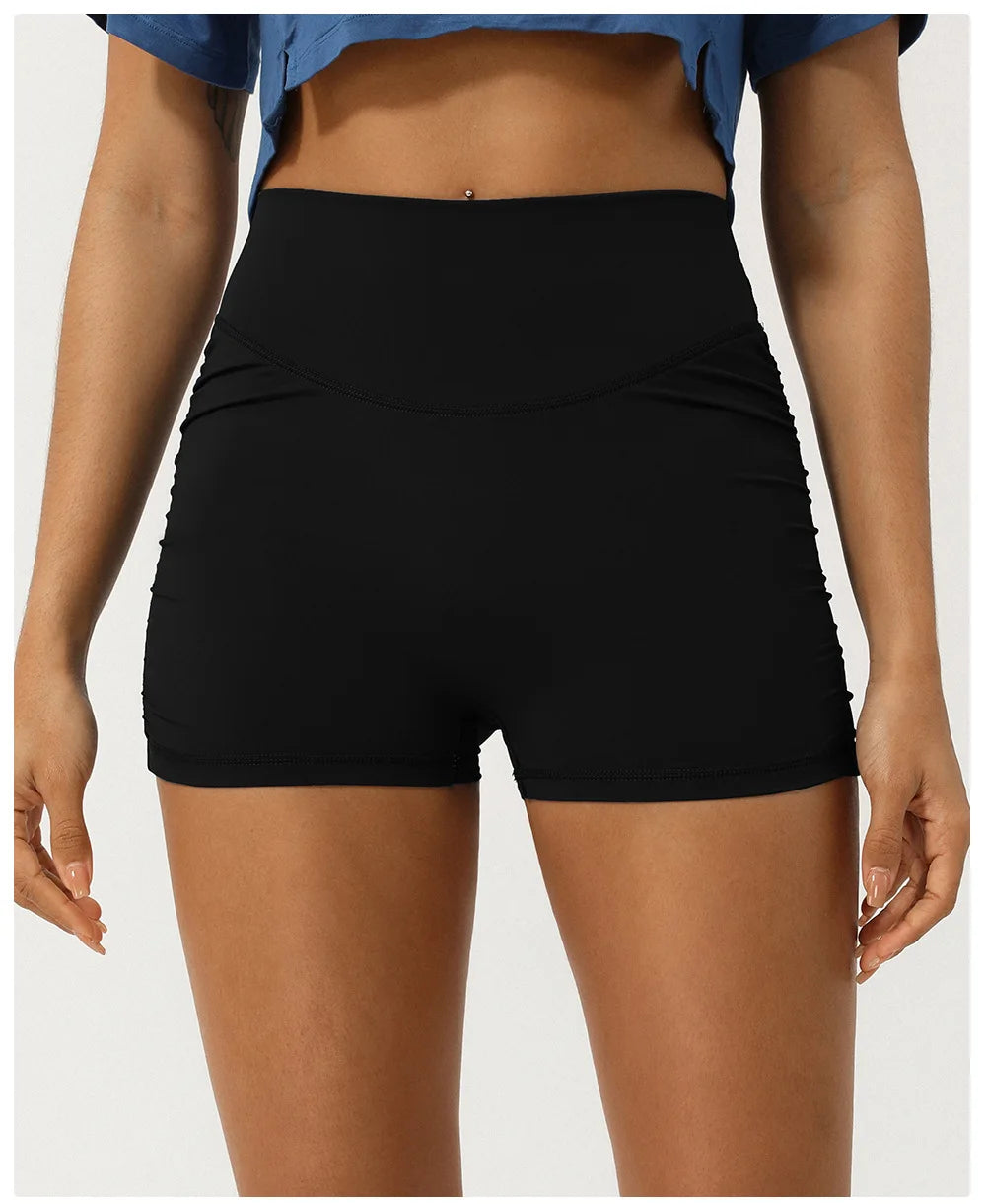Women's High Waist Yoga Shorts — Super Stretch Slim Fit Running Gym Shorts