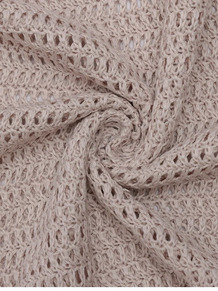 Women's Knitted Sleeveless Maxi Dress - Bodycon Side Slit Beach Sundress