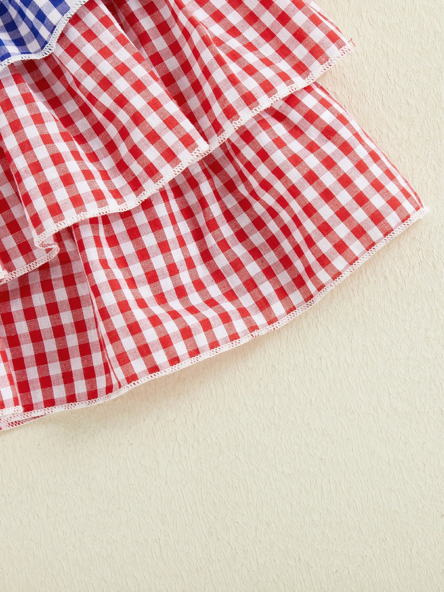 Baby Girls' Plaid Ruffle Floral Cami Dress