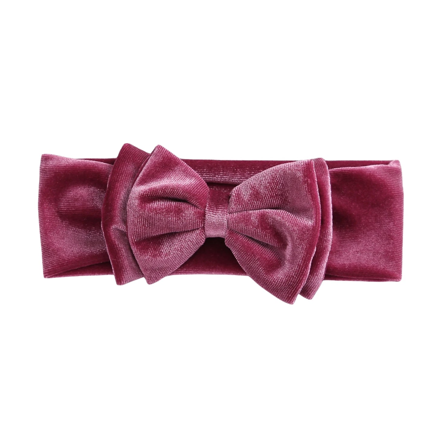 Toddler Baby Girls Bow Headbands Soft Stretchy Velvet Hairbands Hair Accessories