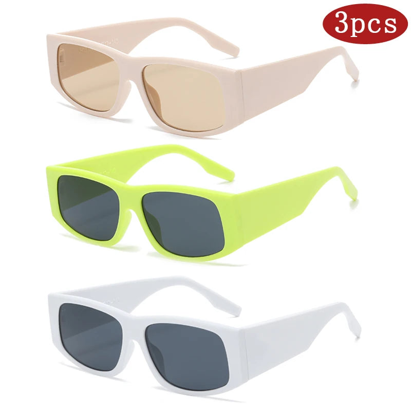 1/3pcs Women's Small Frame Square Small Rectangle Sunglasses