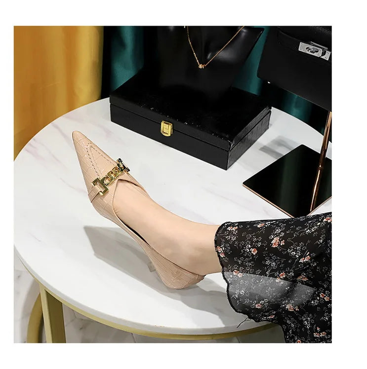 Patent Leather Stiletto Pumps - Professional Office Heels Available in 12 Colors