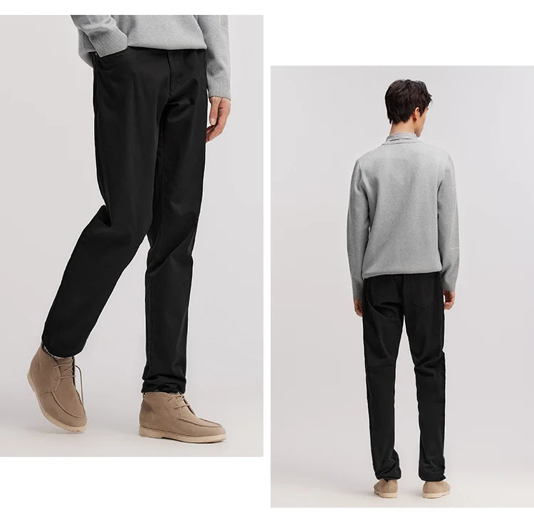 Men's Casual Pants - Minimalist Style Long Trousers for Daily Commuting