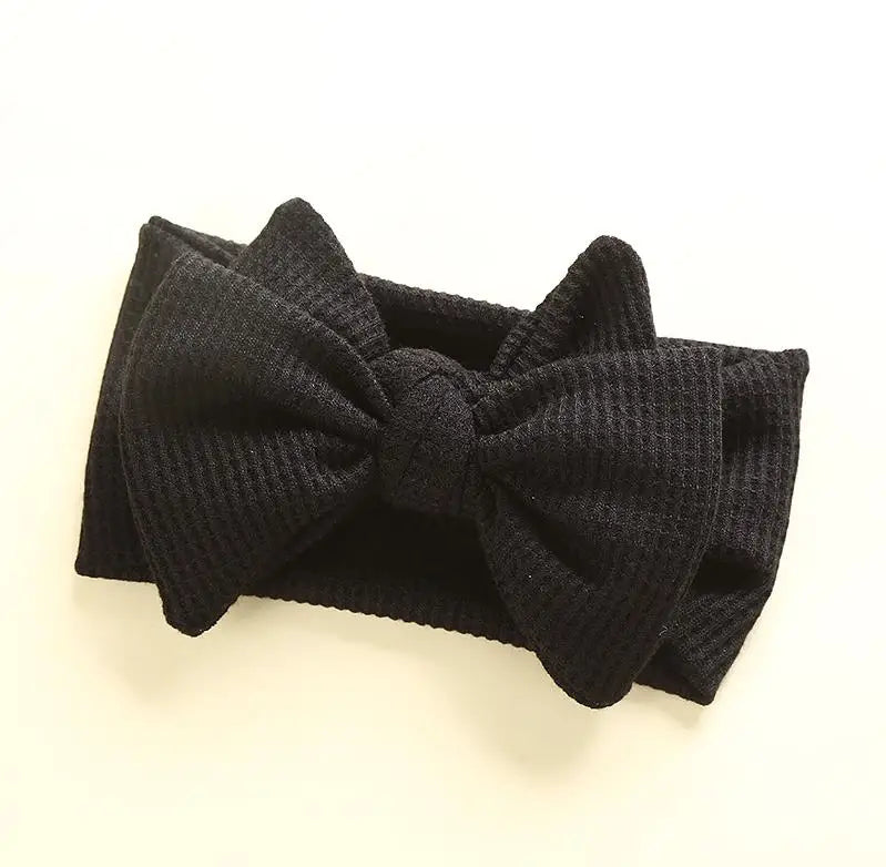 Infant Baby Girl Bow Headband Cute Stretch Bowknot Sweat Hair Bands Clothing Accessories