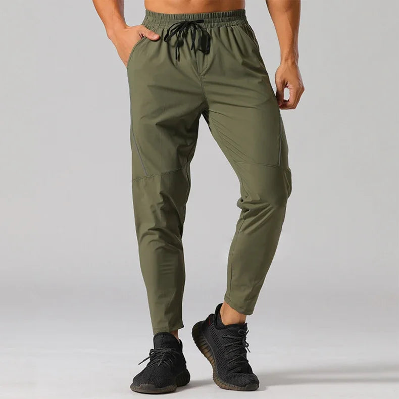 Men's Gym Casual Sweatpants Breathable Quick-Drying Ice Silk  Sports Jogging Training Trousers