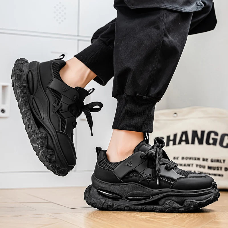Street Style Platform Sneakers - Men's Skateboard Running & Tennis Trainers