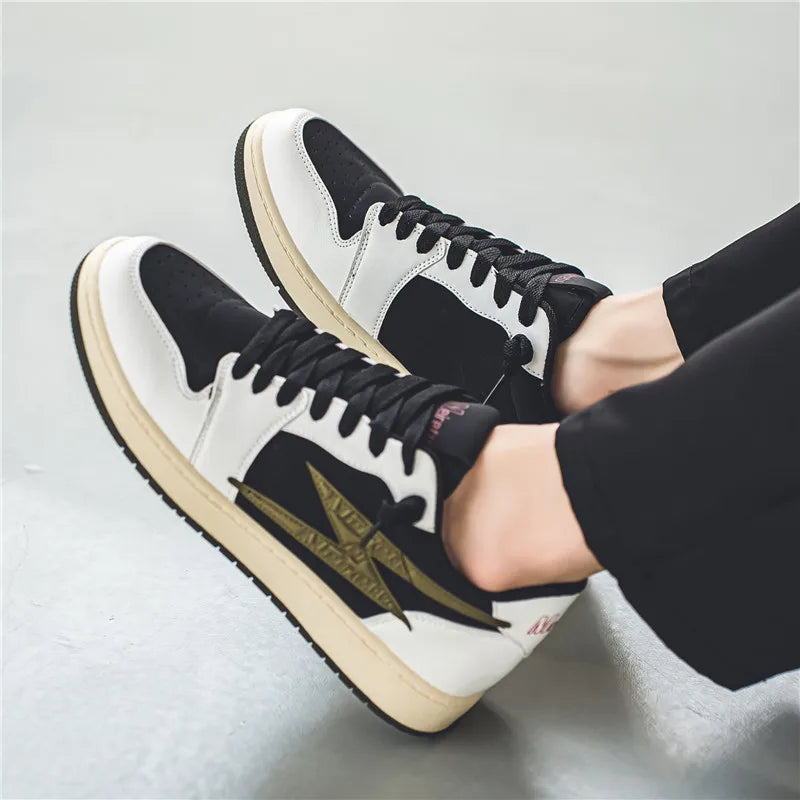 Men's Casual Outdoor Lightning Design Running Walking Sports Shoes Basketball Trainers Sneakers
