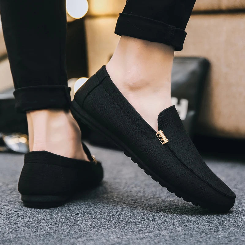 Men's Casual Loafers Comfortable Slip-on Flat Shoes