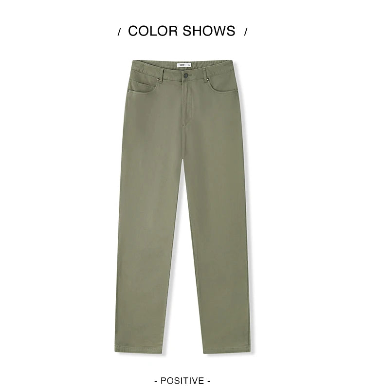 Men's Casual Pants - Minimalist Style Long Trousers for Daily Commuting