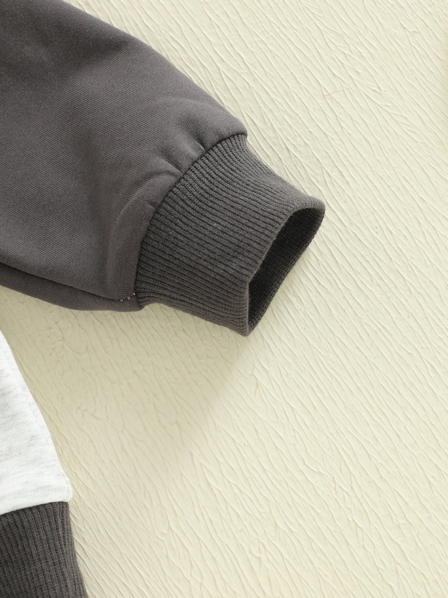 Toddler Kids Boys Girls Colour Patchwork Long Sleeve Stand Collar Pullover and Pants Set