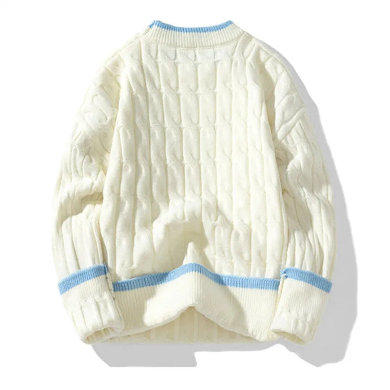 Men's Loose Knitted Pullover Sweater