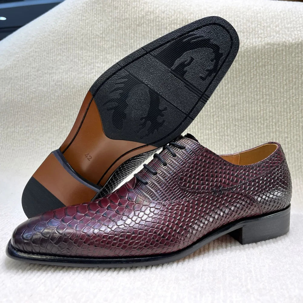 Handmade Single Buckle Monk Strap Pointed Toe Leather Dress Shoes