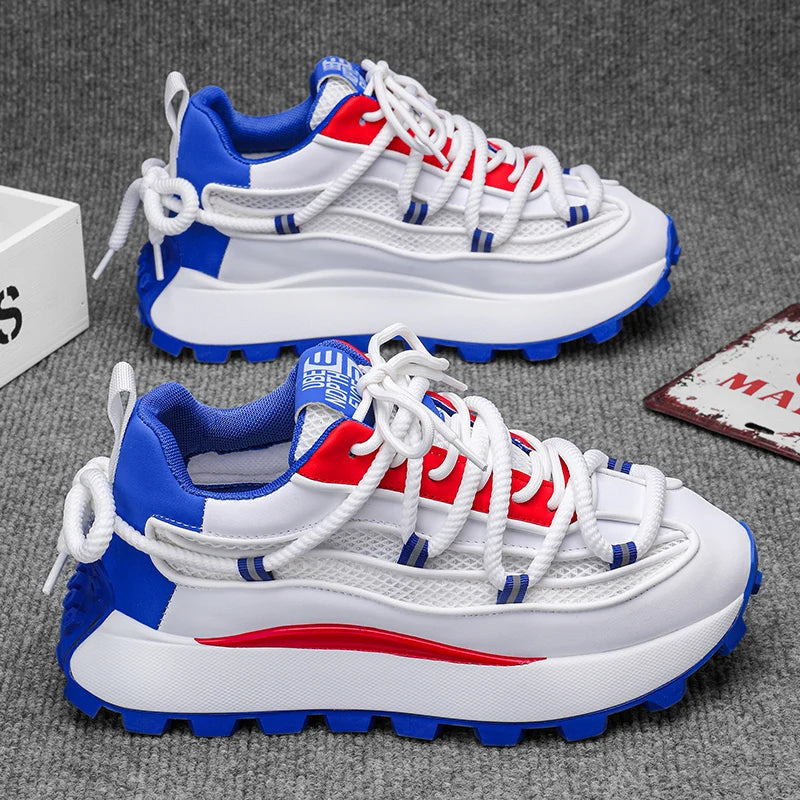 Men's Lightweight Platform Sneakers - Breathable Running Shoes