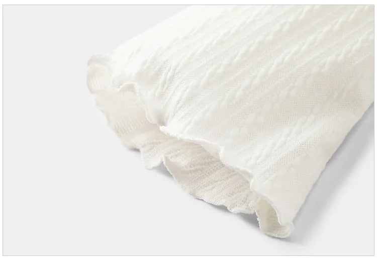 Hollow Out Base Layer Top - Slim Fit Lettuce Trim Undershirt