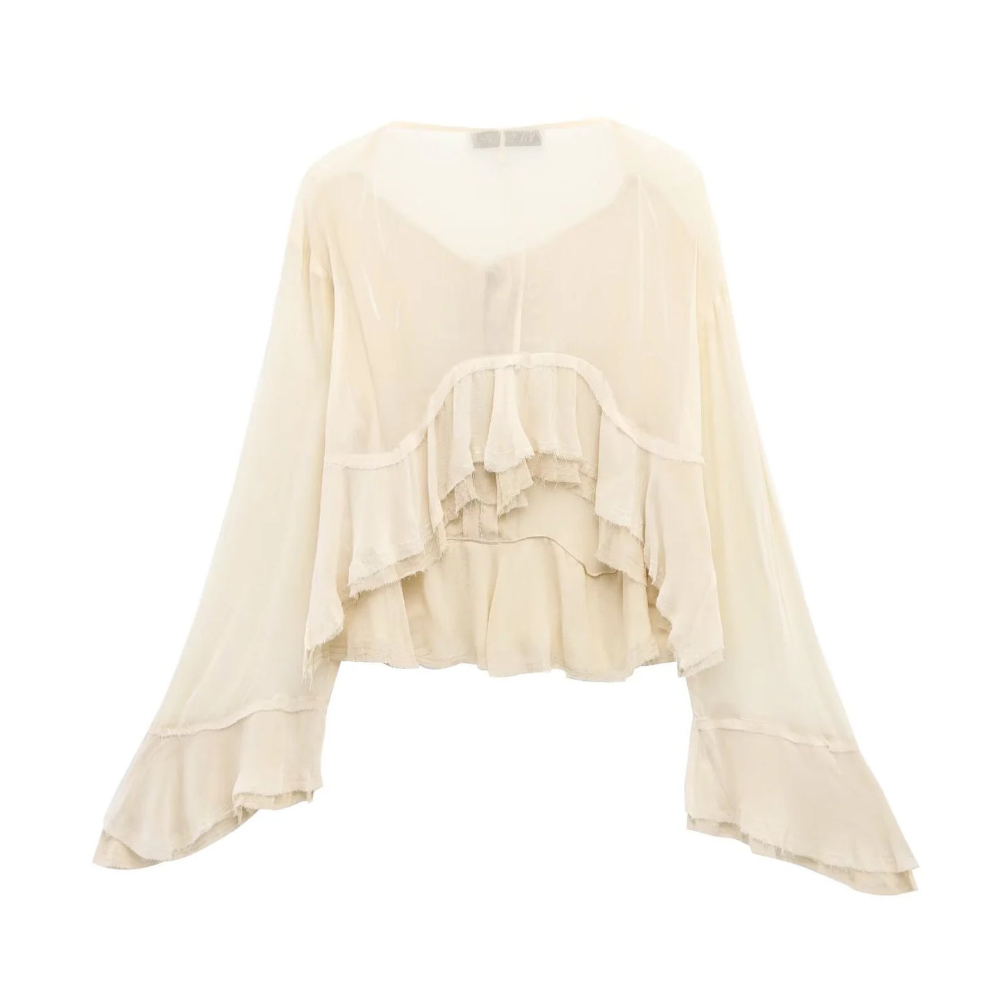 Women's Summer Lace-Up Cardigan - Lightweight Long Sleeve Top