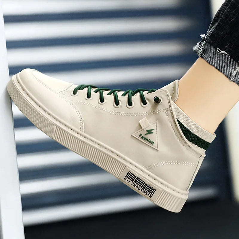 Simple Design Casual Sneakers - Men's Flat Skateboard & Running Trainers