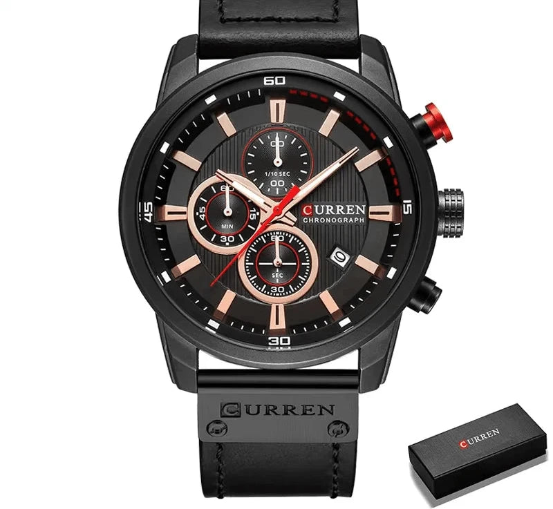 Luxury Chronograph Quartz Watch - Military Sport Watch for Men