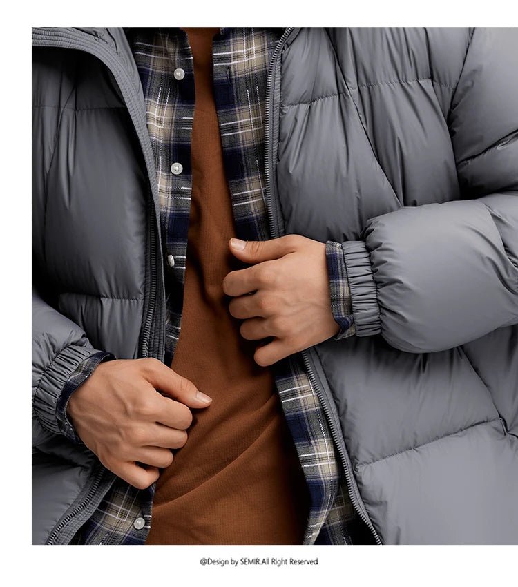 Men's Thermal Three-Proof Hooded Down Jacket - Winter Outerwear