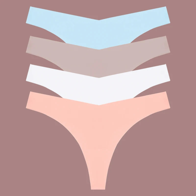 Ice Silk Seamless Thongs 4-Pack