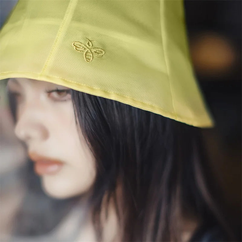 Foldable Bucket Hat with Mesh - Breathable Summer Sun Hat