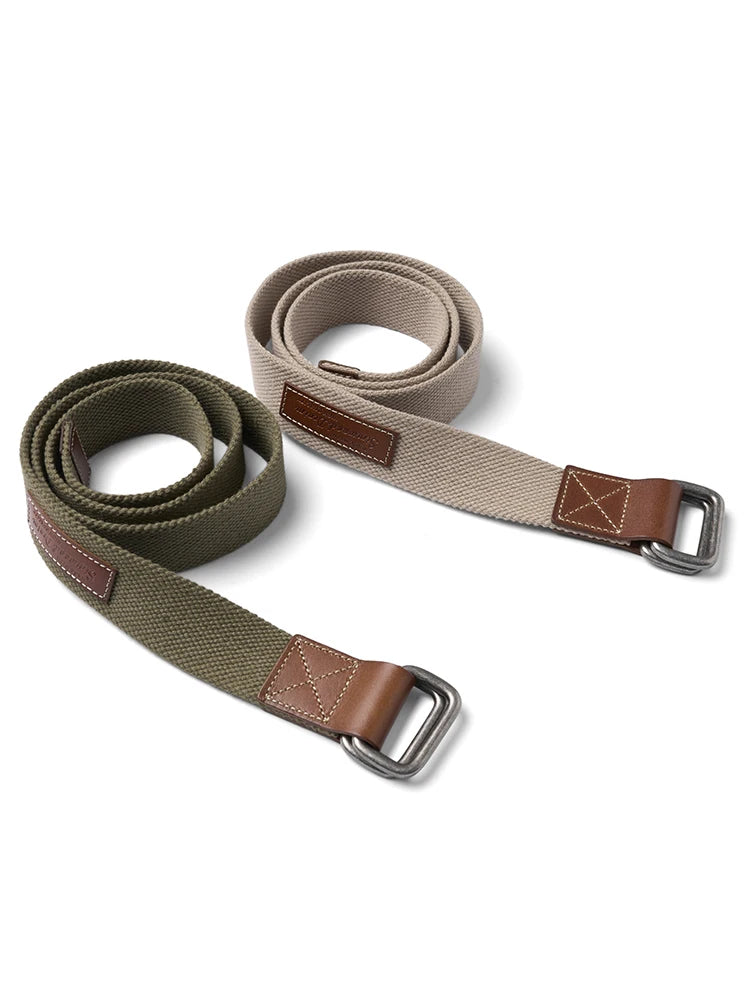 Unisex Double Ring Buckle Belt