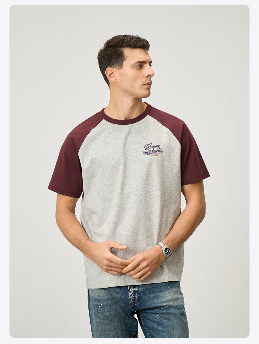 Men's Summer 240gsm Cool Feeling Sorona Fabric Oversize Raglan Sleeve Athletic Sports Gym Workout T-Shirt