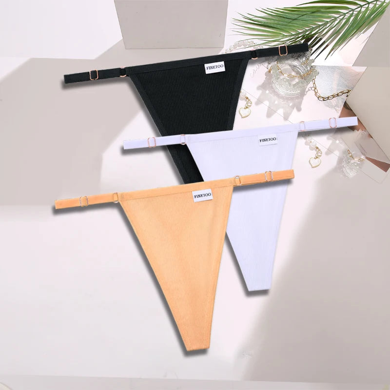 Women's Cotton Thong Underwear 3-Pack