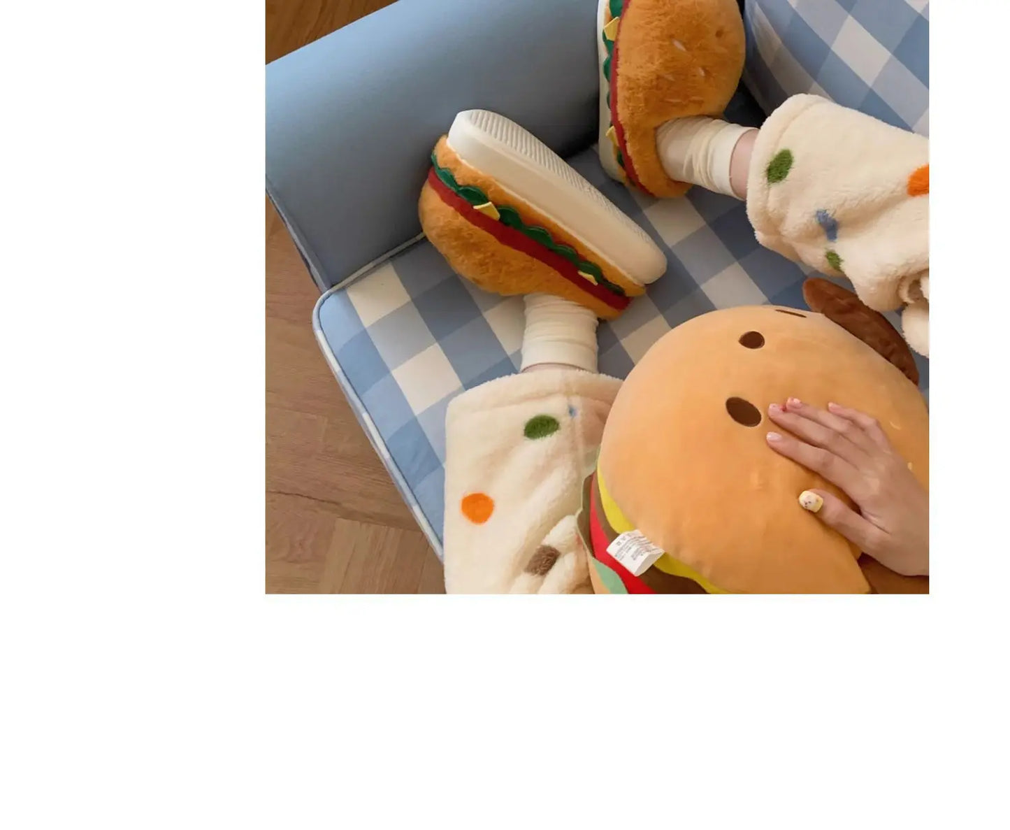 Hamburg Design Plush Slippers - Warm Non-Slip Indoor Slides