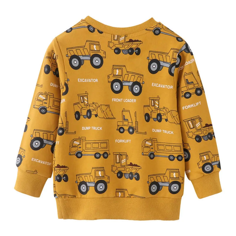 Boy's Cartoon Print Long Sleeve Toddler Children's Sweatshirt