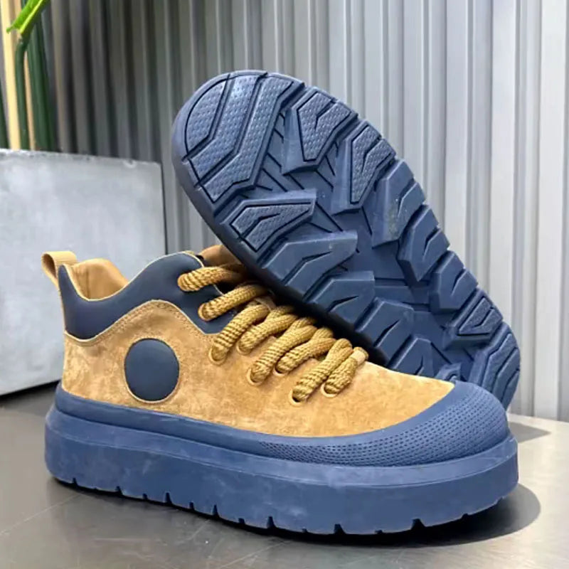 Men's High Top Platform Sneakers - Casual Skateboard Shoes