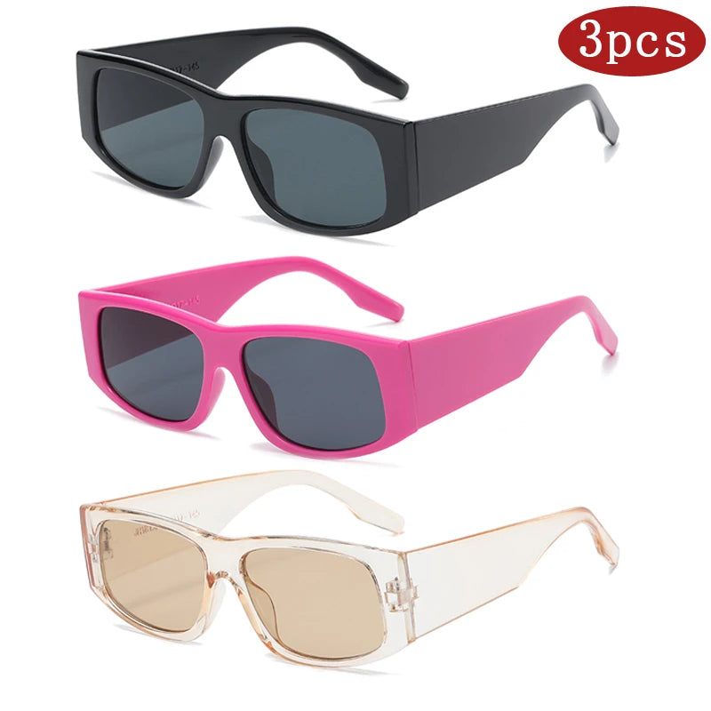 1/3pcs Women's Small Frame Square Small Rectangle Sunglasses