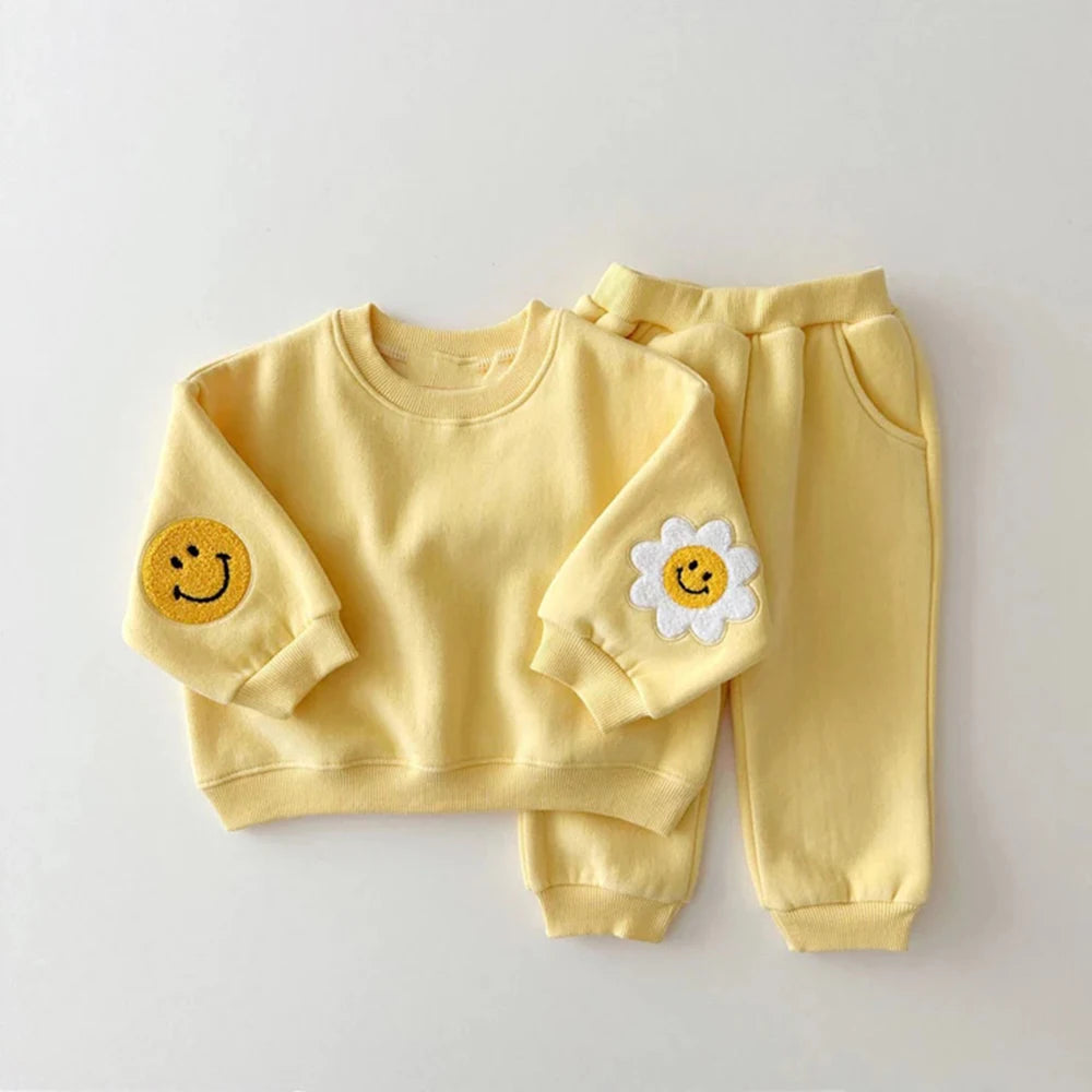 Children's Baby, Girls Boys Pullover Sweatshirt Top and Pant 2PCS Set