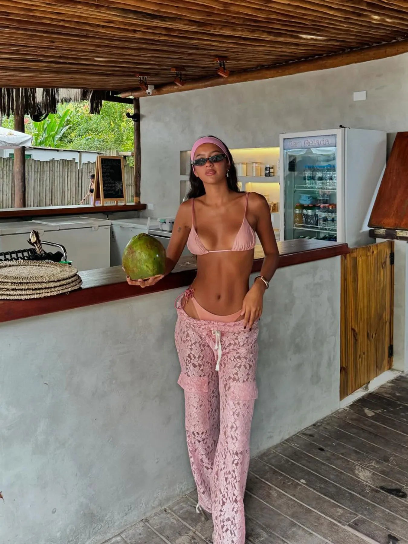 3-Piece Women's Bikini Set with High Waist Wide Leg Cover-Up Pants