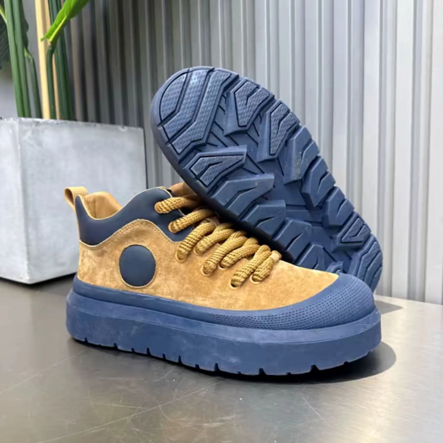 Men's High Top Platform Sneakers - Casual Skateboard Shoes