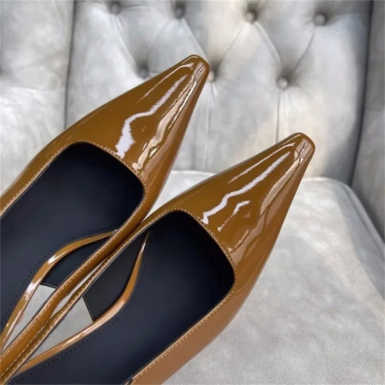 Women's Pointed Stiletto Sandals - One-Line Buckle Strap High Heels