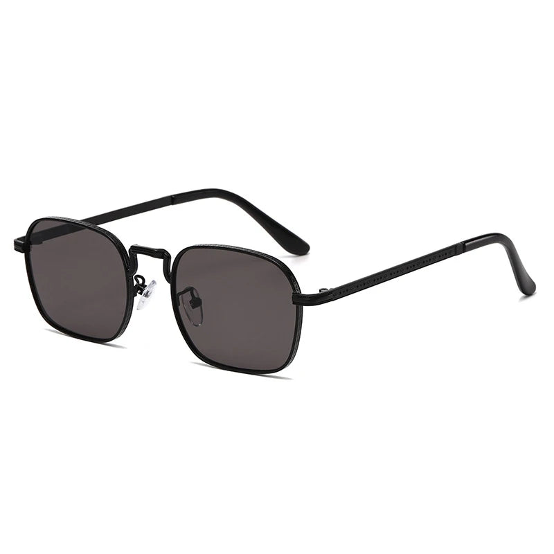 Retro Square Oval Metal Sunglasses - UV400 Protection for Women & Men