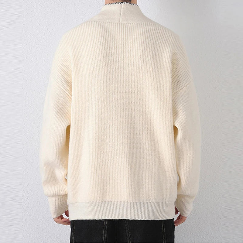 Men's V-Neck Knit Pullover Sweater