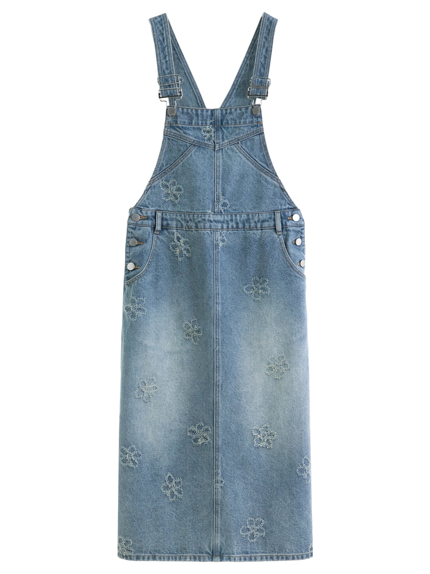 Women's Fringed Denim Jacket & Suspender Skirt Set