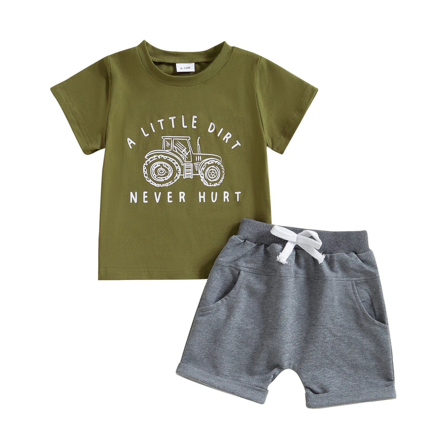 0-4Y Infant Baby Boys Summer Casual Clothes Set Cartoon Letter Print Short Sleeve T Shirt and  Shorts