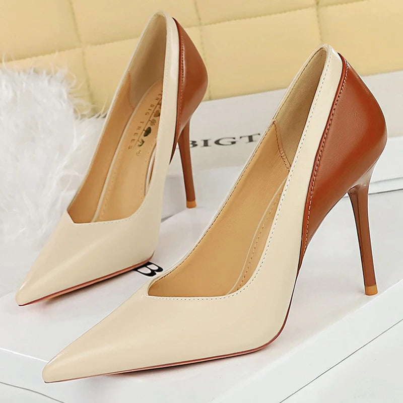 Women's Pumps Pointed Tip High Heels Stilettos Shoes