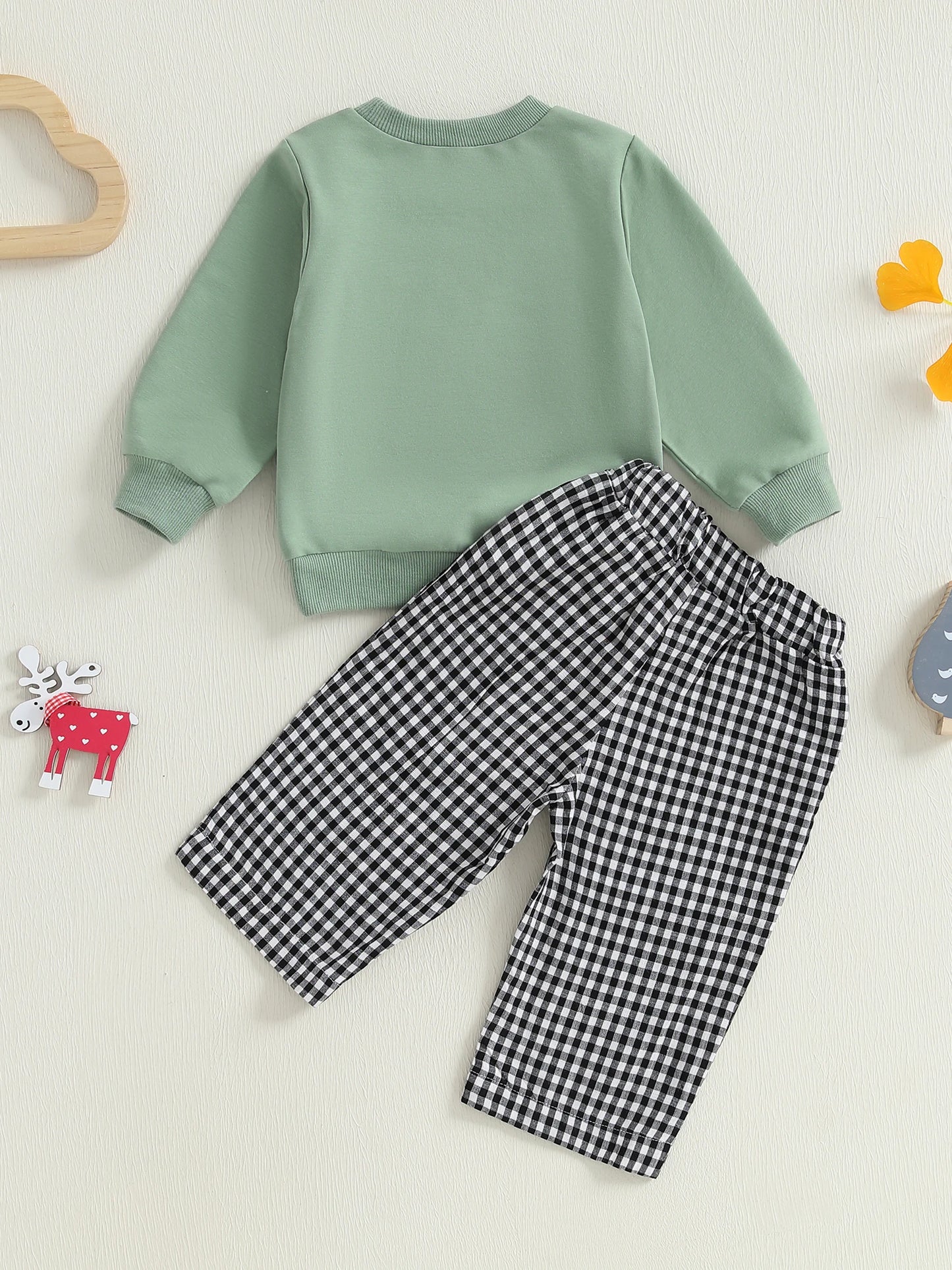 Infant Baby Boy 2-Piece Fall Clothes Set - Animal Embroidery Sweatshirt & Pants (0-3Y)